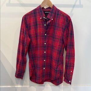 Bonobos Red and Blue Casual Button Down Shirt